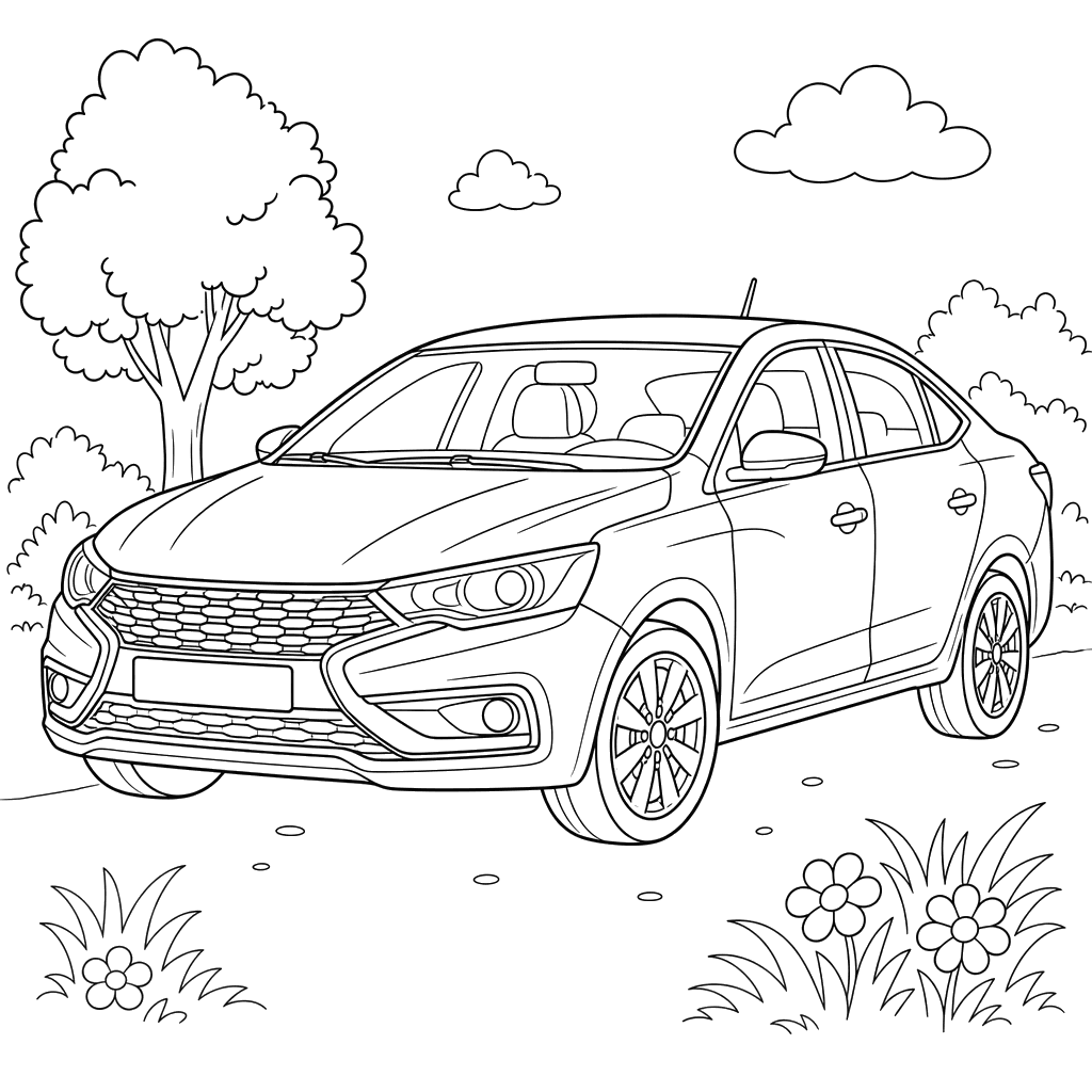 Desenho para colorir do LADA Iskra