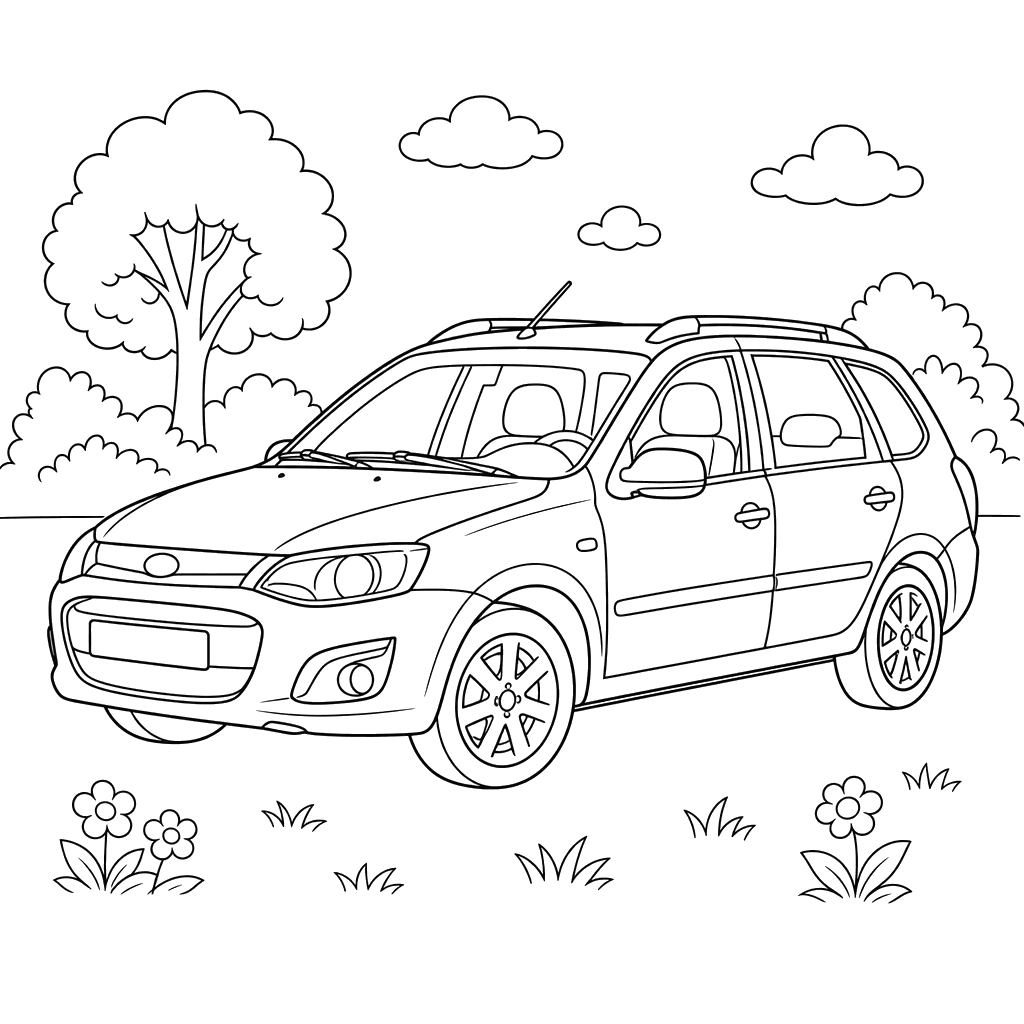 Desenho para colorir do LADA Kalina 2