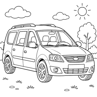 Lada Largus ab 2012 – Ausmalbild