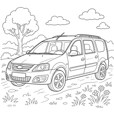 LADA Largus Ausmalbild
