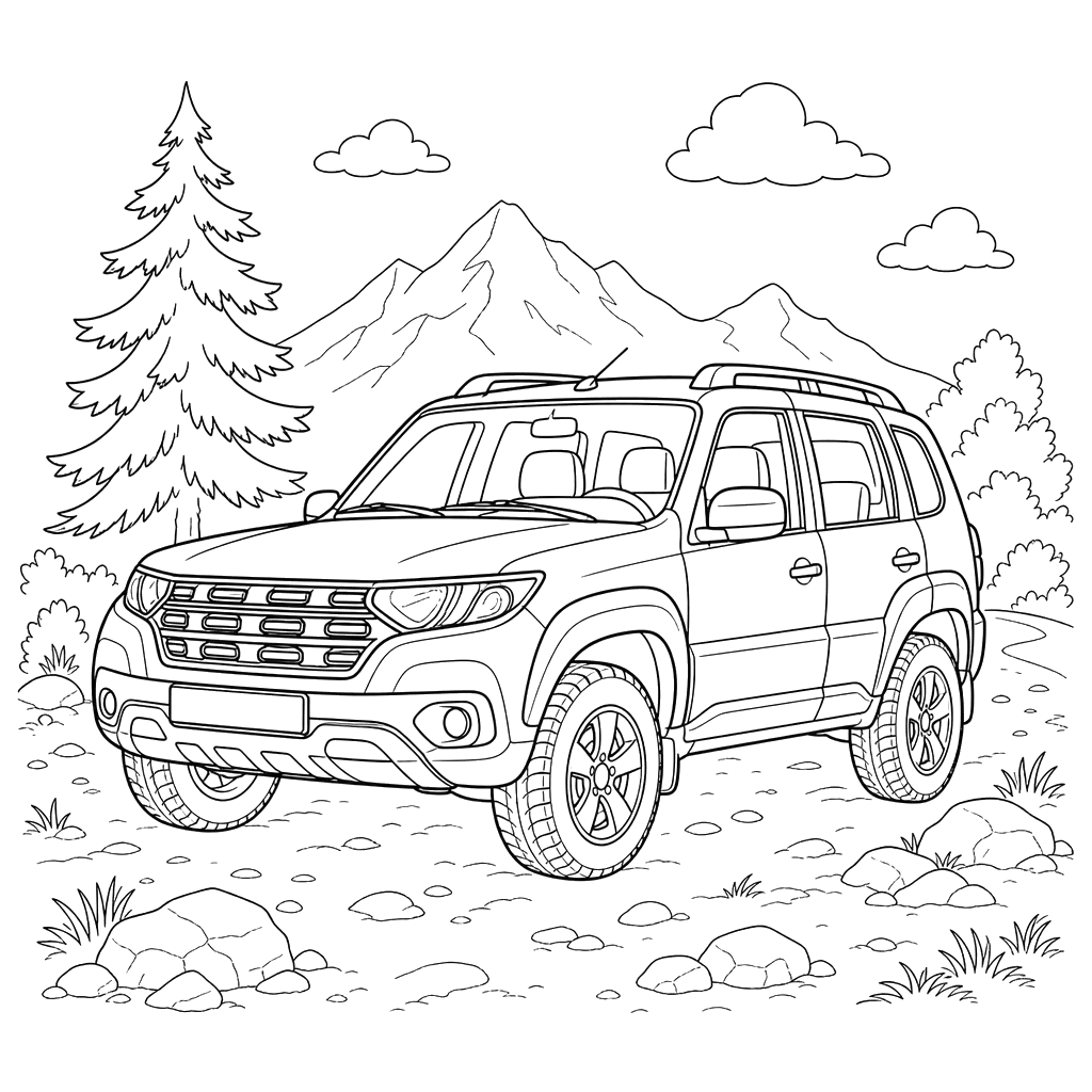 Desenho para colorir LADA Niva Travel