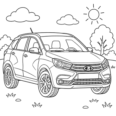 Lada XRAY 2015–2022 Ausmalbild
