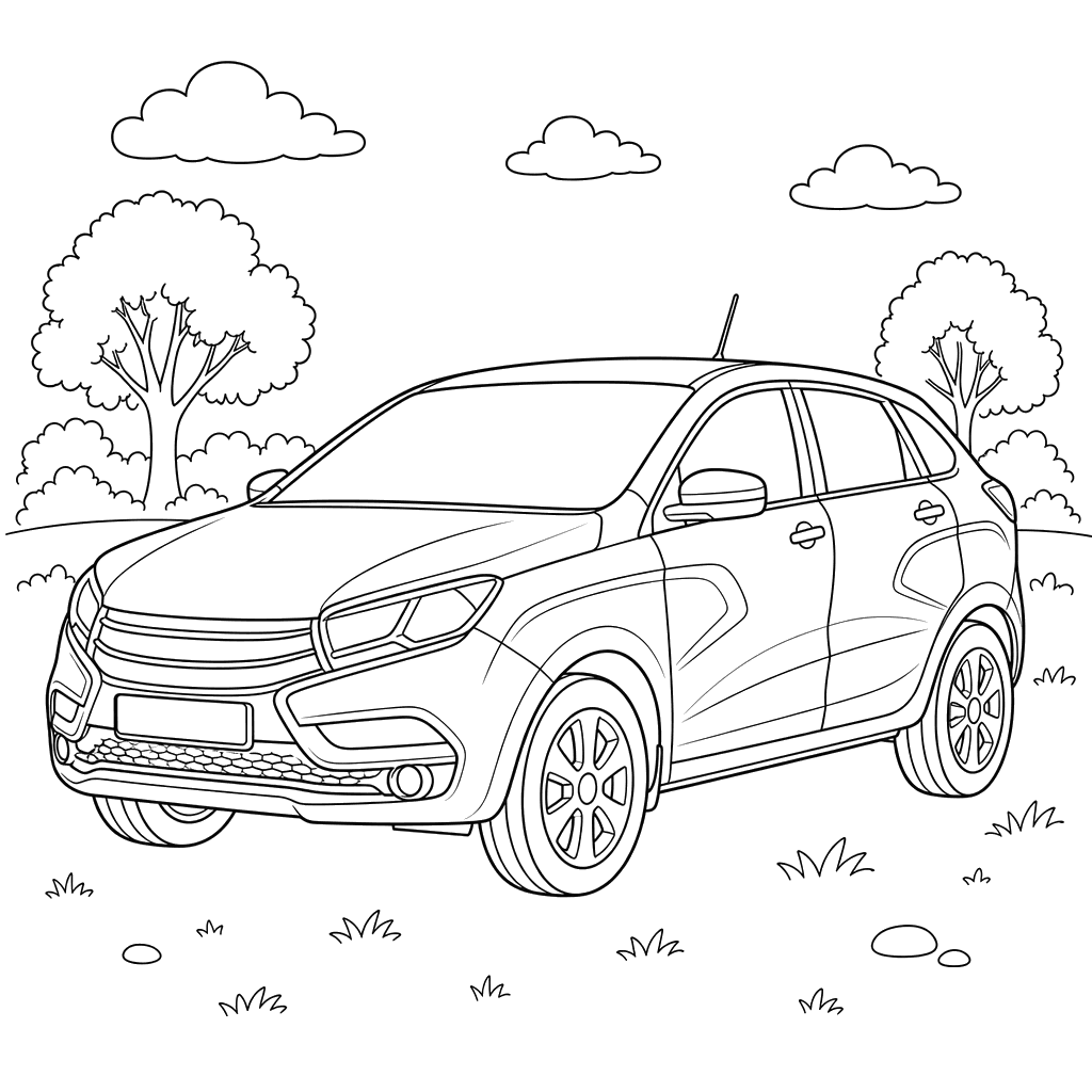 Desenho para colorir do LADA XRAY