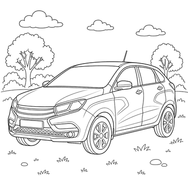 LADA XRAY Ausmalbild