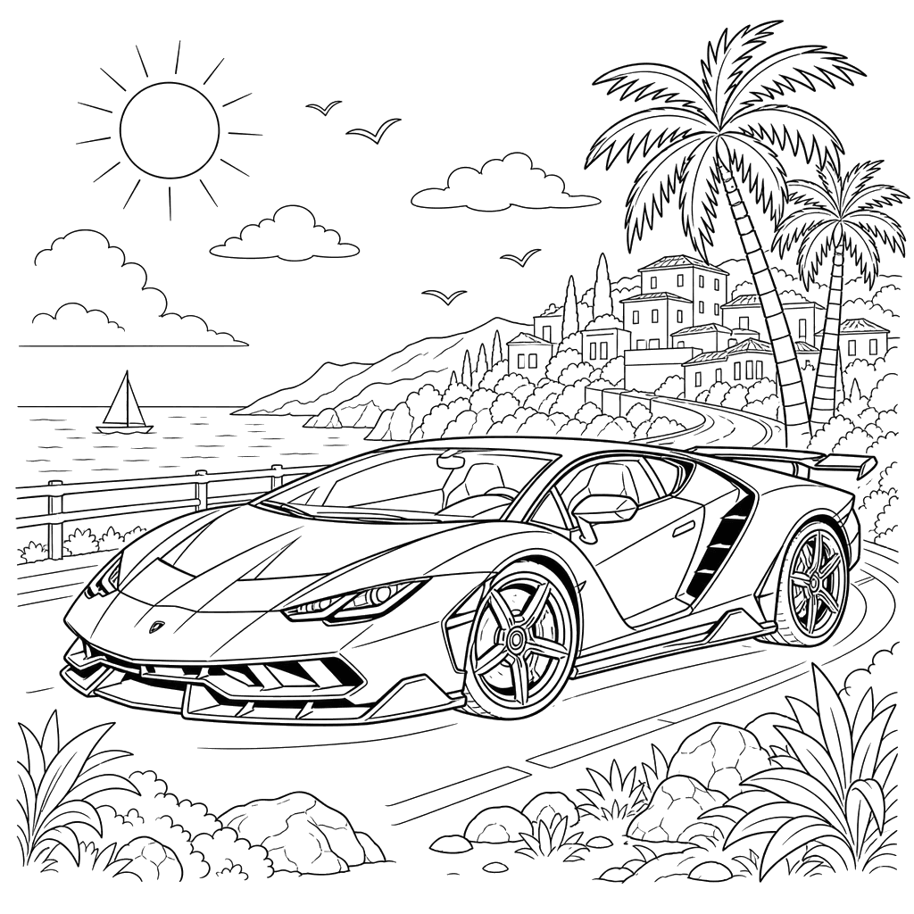 Lamborghini Centenario Ausmalbild