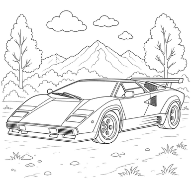 Lamborghini Countach Ausmalbild