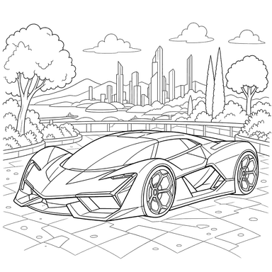 Dibujo para colorear Lamborghini Terzo Millennio