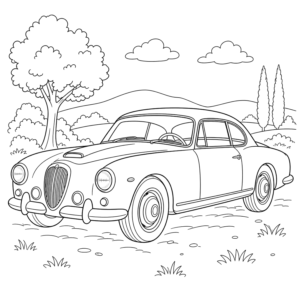 Coloriage de la Lancia Aurelia