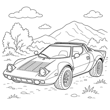 Lancia Stratos Ausmalbild
