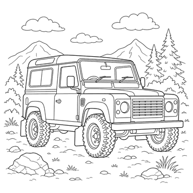Land Rover Defender Ausmalbild