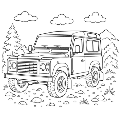 Coloriage Land Rover Defender