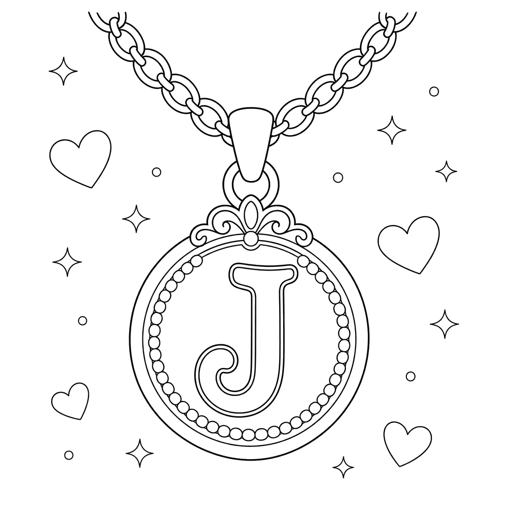Colgante Letra J