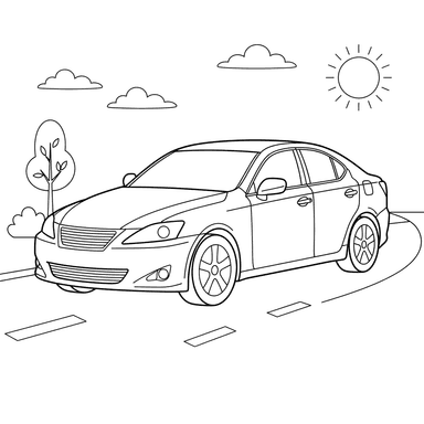 Coloriage Lexus IS pour enfants