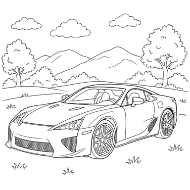 Desenho para colorir do Lexus LFA