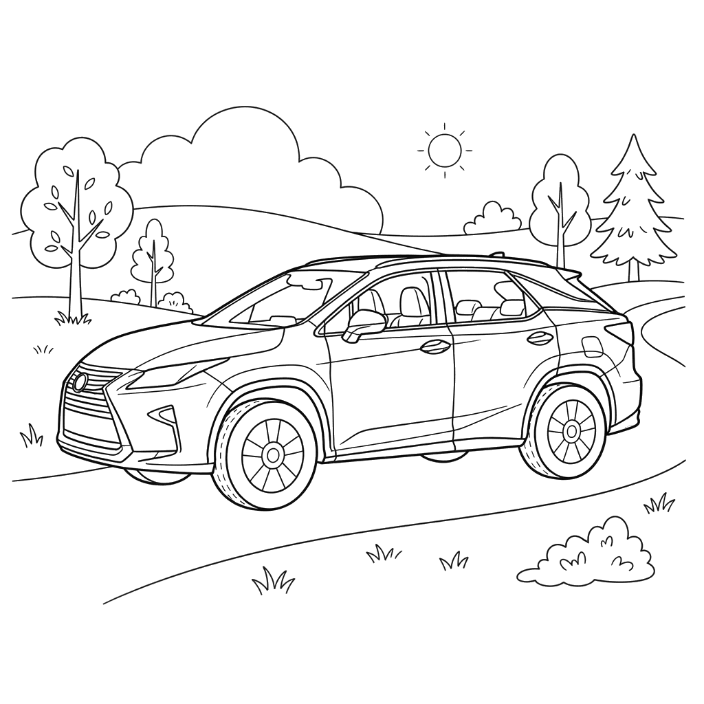Dibujo para Colorear Lexus RX
