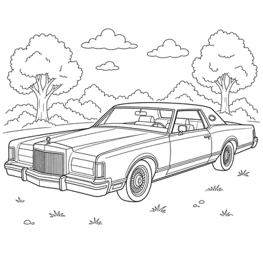 Dibujo para colorear de Lincoln Mark II