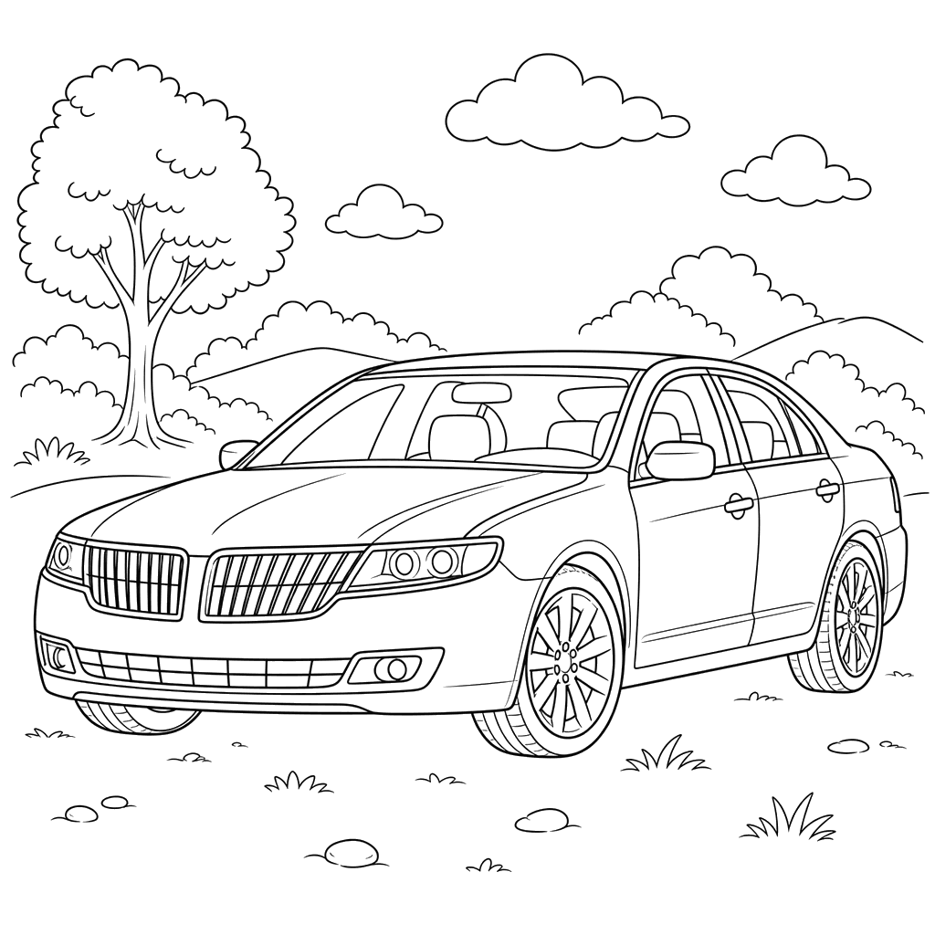 Dibujo de Lincoln MKZ para colorear