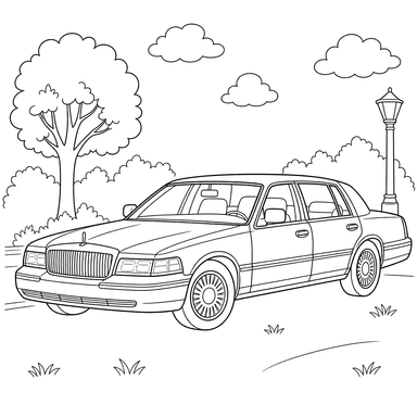Coloriage Lincoln Town Car