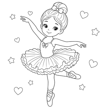 Petite ballerine en tutu bouffant