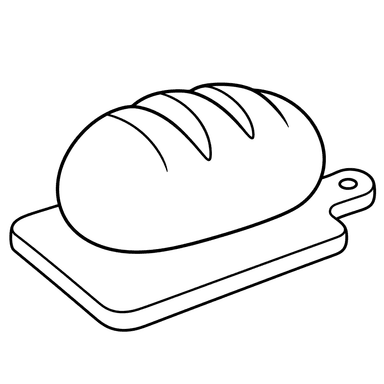 Página para colorir: pão