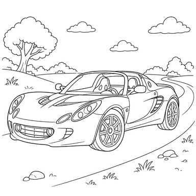 Coloriage Voiture de Sport Lotus Elise