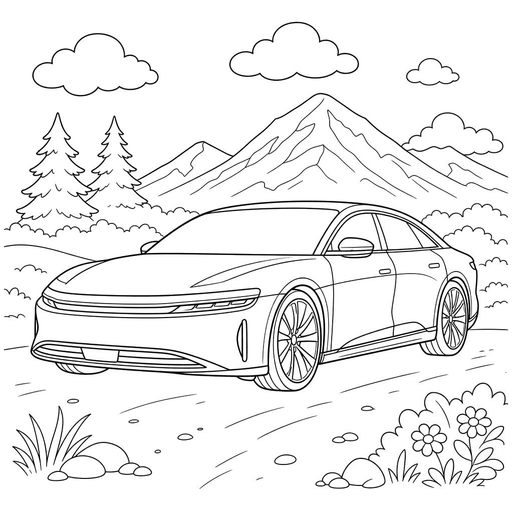 Dibujo para Colorear de Lucid Air