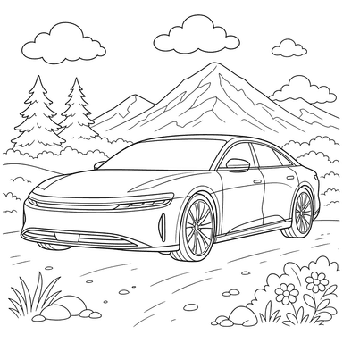 Dibujo para Colorear de Lucid Air