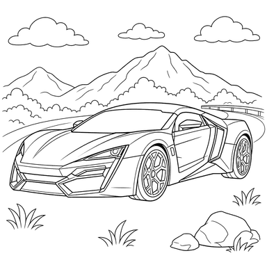 Desenho do Lykan Hypersport para Colorir
