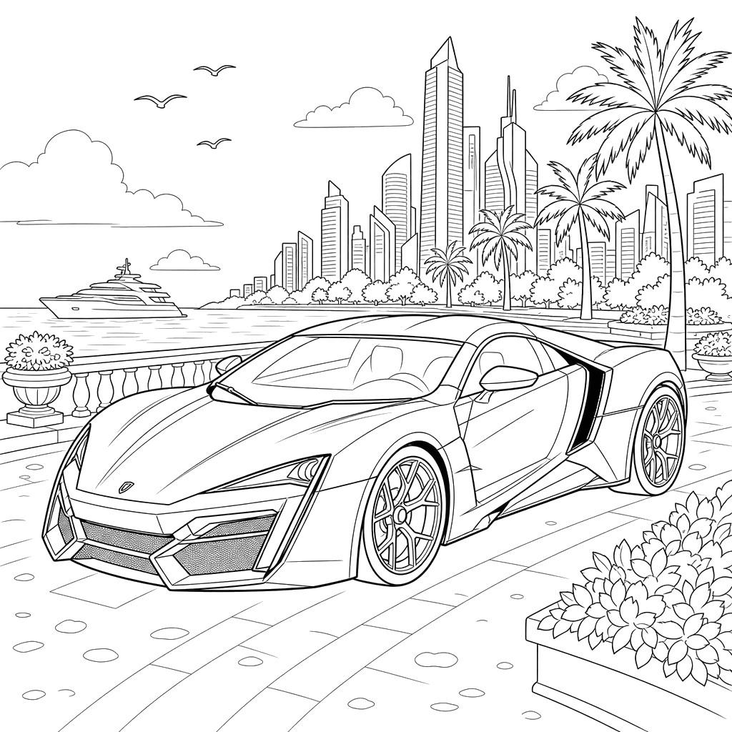 Lykan Hypersport Ausmalbild