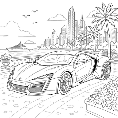 Dibujo para colorear de Lykan Hypersport