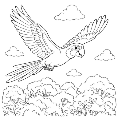 Guacamayo volando
