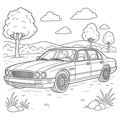 Dibujo para colorear de Maserati Quattroporte