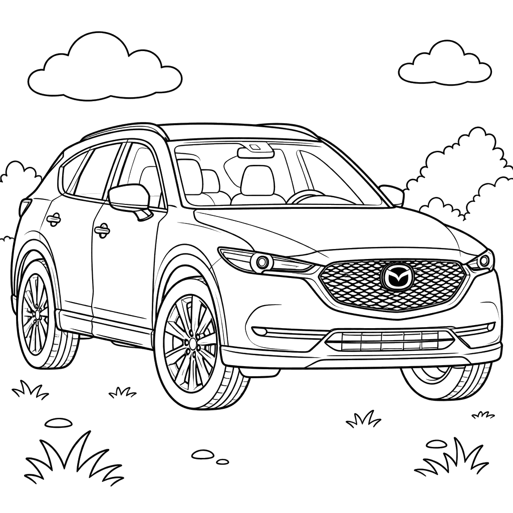 Desenho para colorir Mazda CX-5 de segunda geração
