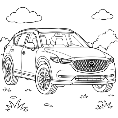 Desenho para colorir Mazda CX-5 de segunda geração