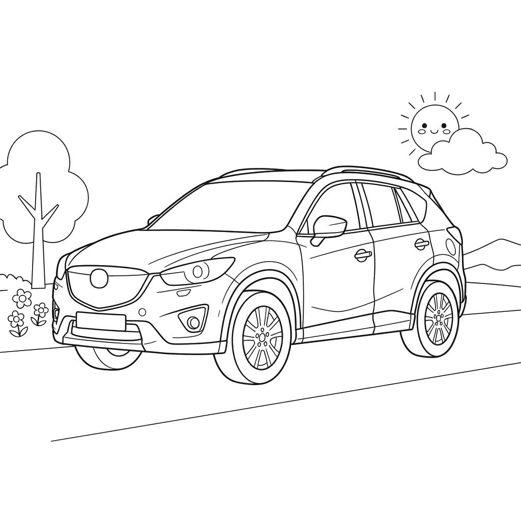 Dibujo para colorear coche Mazda CX-5