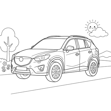 Раскраска автомобиль Mazda CX-5