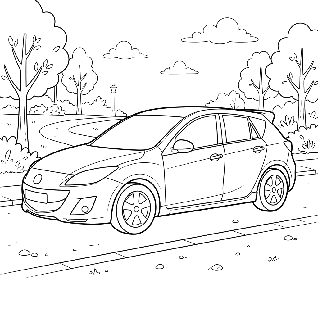 Dibujo para Colorear Mazda3