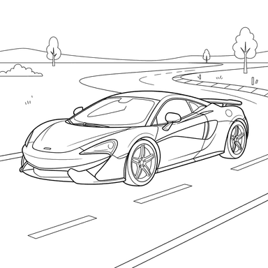 Coloriage McLaren 570S (2015) Voiture de sport