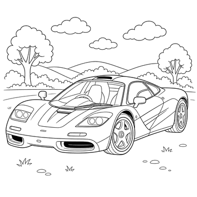 Coloriage Voiture de Course McLaren F1