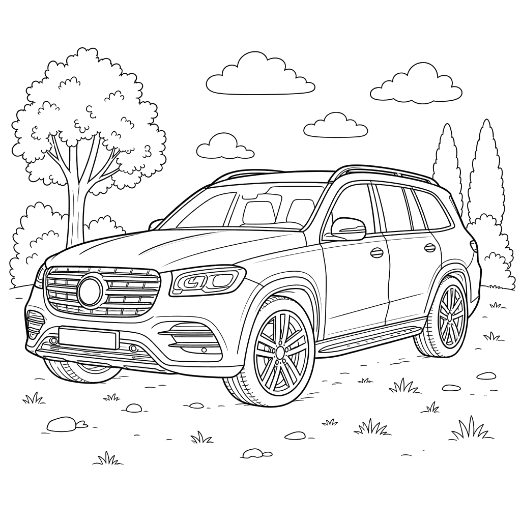 Dibujo para colorear de Mercedes-Benz GLS