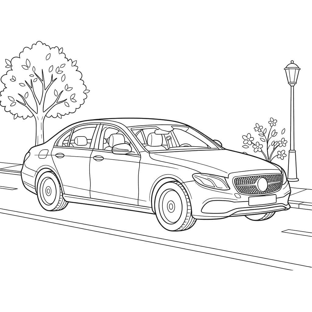 Dibujo para Colorear Mercedes-Benz Clase E