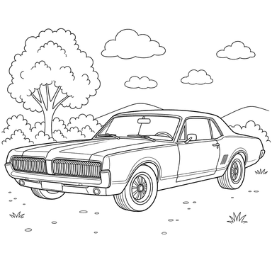 Dibujo para colorear de Mercury Cougar