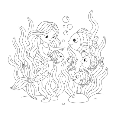 Sirène aide poisson à retrouver famille