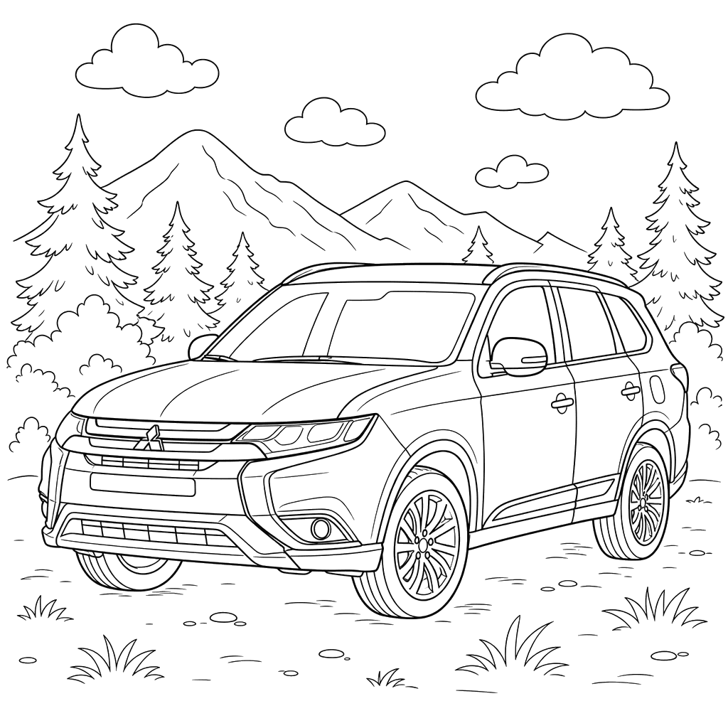 Dibujo para colorear Mitsubishi Outlander
