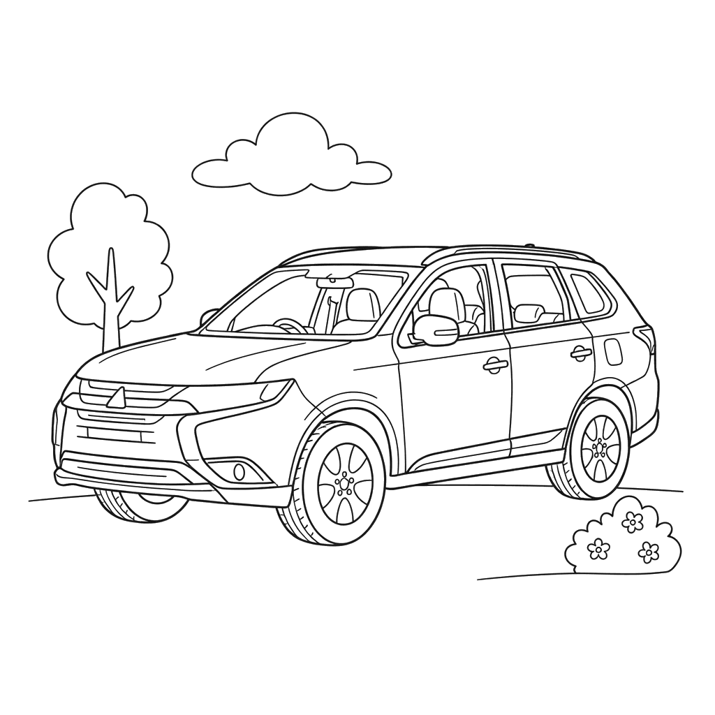 Dibujo para colorear Mitsubishi Outlander