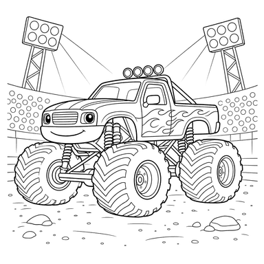 Monster truck dans l'arène