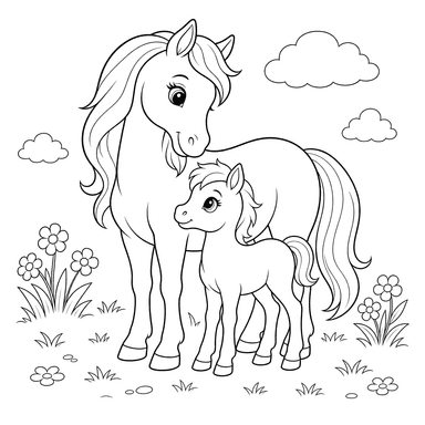 Mother Pony and Foal