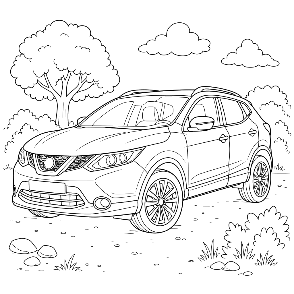 Dibujo de Nissan Qashqai para colorear