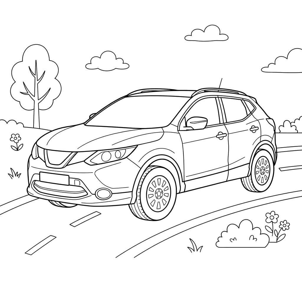 Dibujo para Colorear Nissan Qashqai