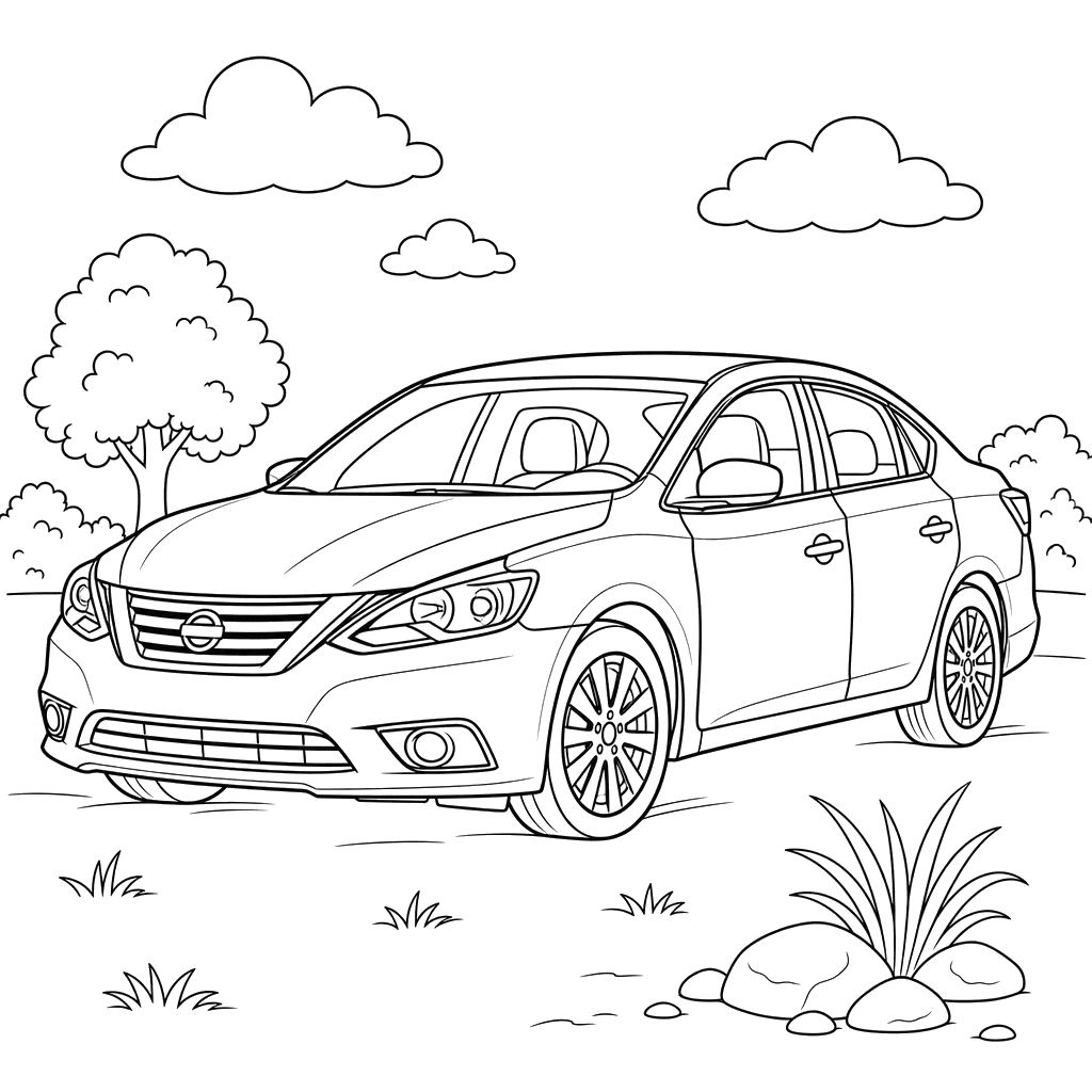 Dibujo para colorear de Nissan Sentra